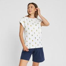 T-shirt visby pineapples - off white via Brand Mission