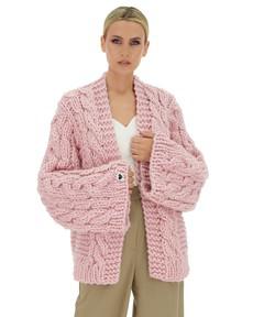 Cable Knit Cardigan - Pink via Urbankissed
