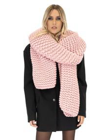 Straight Ribbed Chunky Scarf - Pink via Urbankissed