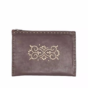 Embroidered Leather Pouch from Abury