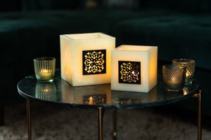 Small Wax Lantern with Wooden Window from Abury