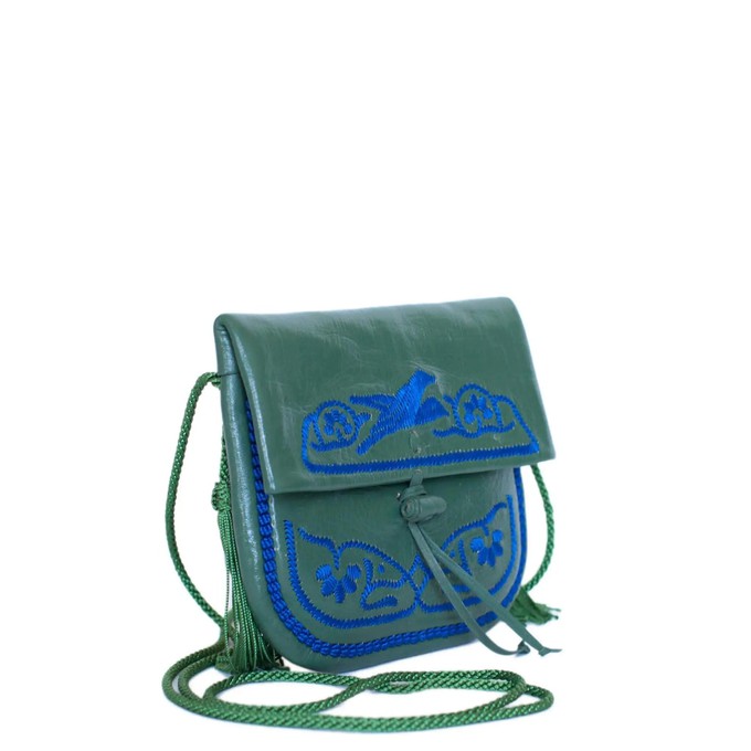 Embroidered Mini Leather Berber Bag from Abury