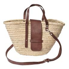 "MacKenzie" Raffia City Basket in Brown via Abury