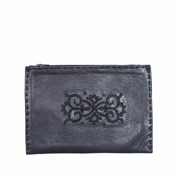 Embroidered Leather Pouch from Abury