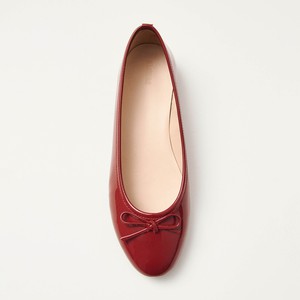 Oriana Onix Red Leather Ballet Flats from Alohas