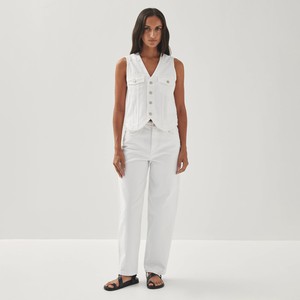 Lorenza White Denim Trousers from Alohas