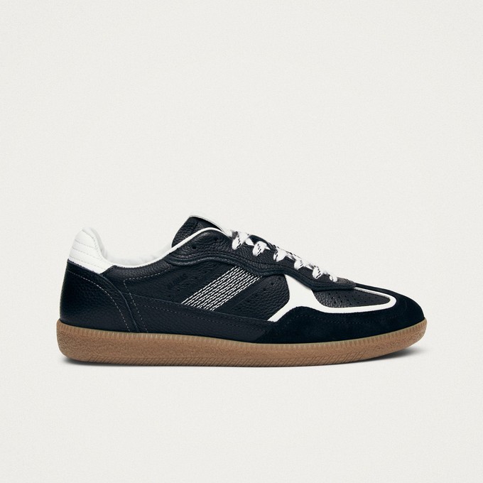 Tb.490 Rife Grain Black & White Leather Sneakers from Alohas