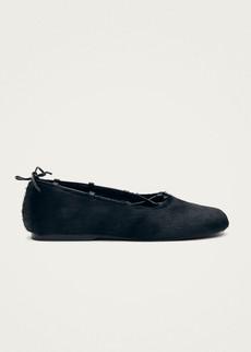 Hollis Soft Black Leather Ballet Flats via Alohas