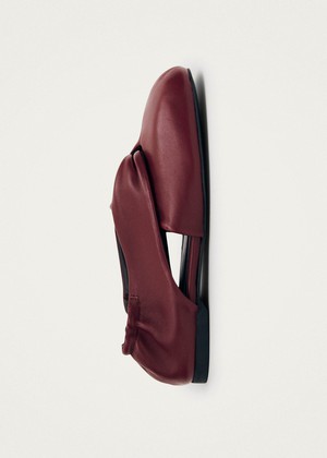 Alaula Burgundy Leather Ballet Flats from Alohas