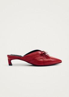 Gayle Red Leather Mules via Alohas