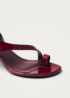 Miquela Onix Burgundy Leather Sandals from Alohas