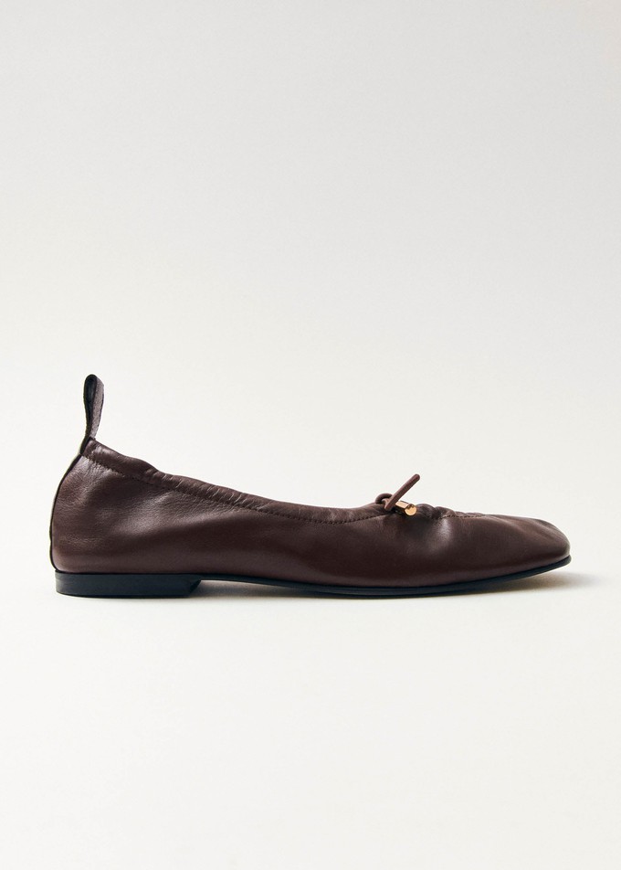 Rosalind Brown Leather Ballet Flats from Alohas