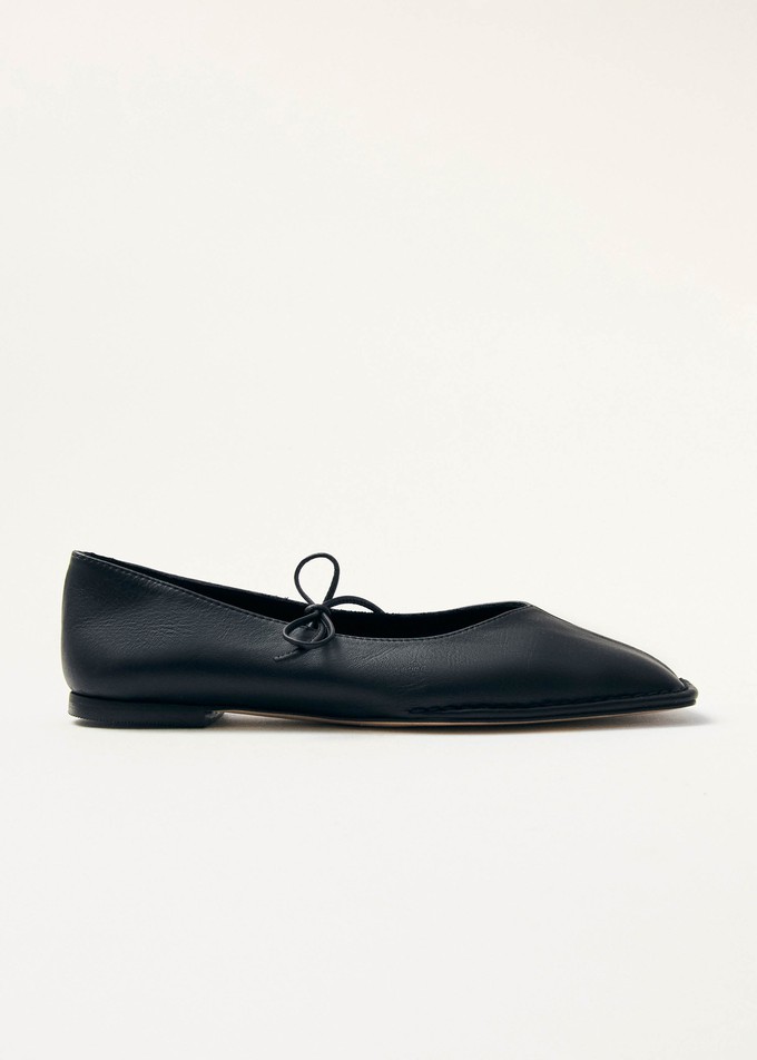 Sway Black Leather Ballet Flats from Alohas