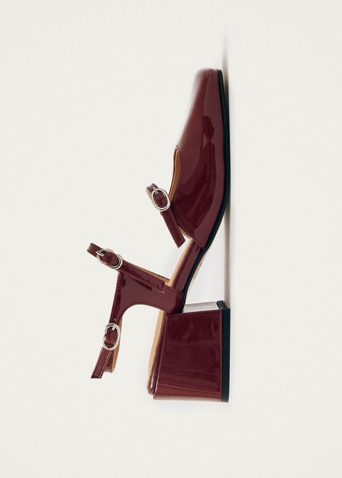 Withnee Onix Burgundy Leather Pumps from Alohas