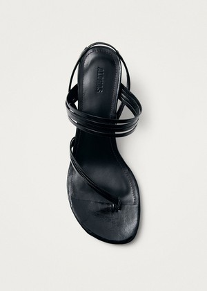 Salsa Black Leather Sandals from Alohas