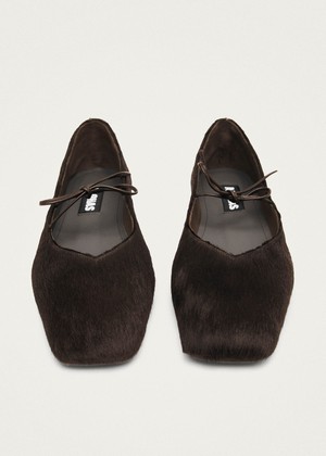 Sway Soft Brown Leather Ballet Flats from Alohas