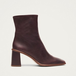 West Cape Wine Burgundy Leather Ankle Boots from Alohas