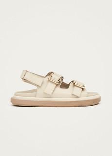 Harper Cream Leather Sandals via Alohas