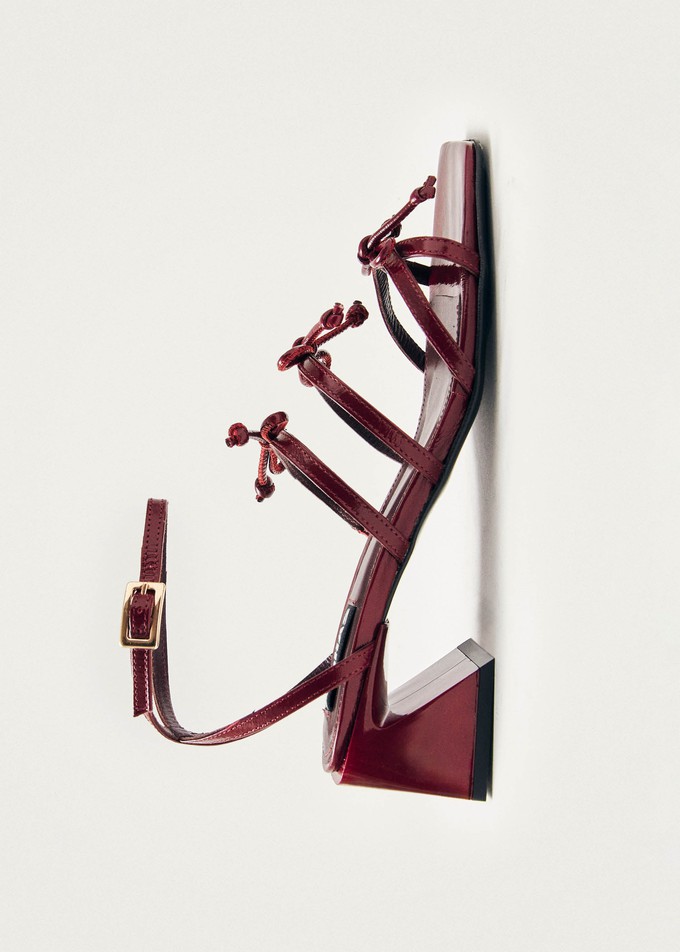 Luzelle Onix Burgundy Leather Sandals from Alohas