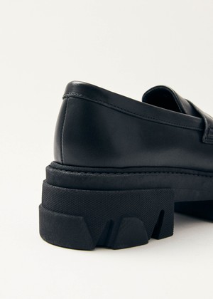 Trailblazer Black Leather Loafers from Alohas