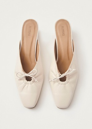 Amar Cream Leather Mules from Alohas