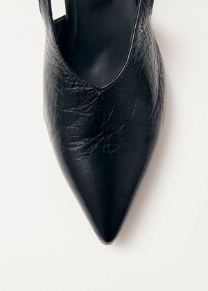 Eros Black Leather Pumps from Alohas