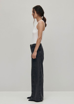 Magda Black Denim Pants from Alohas