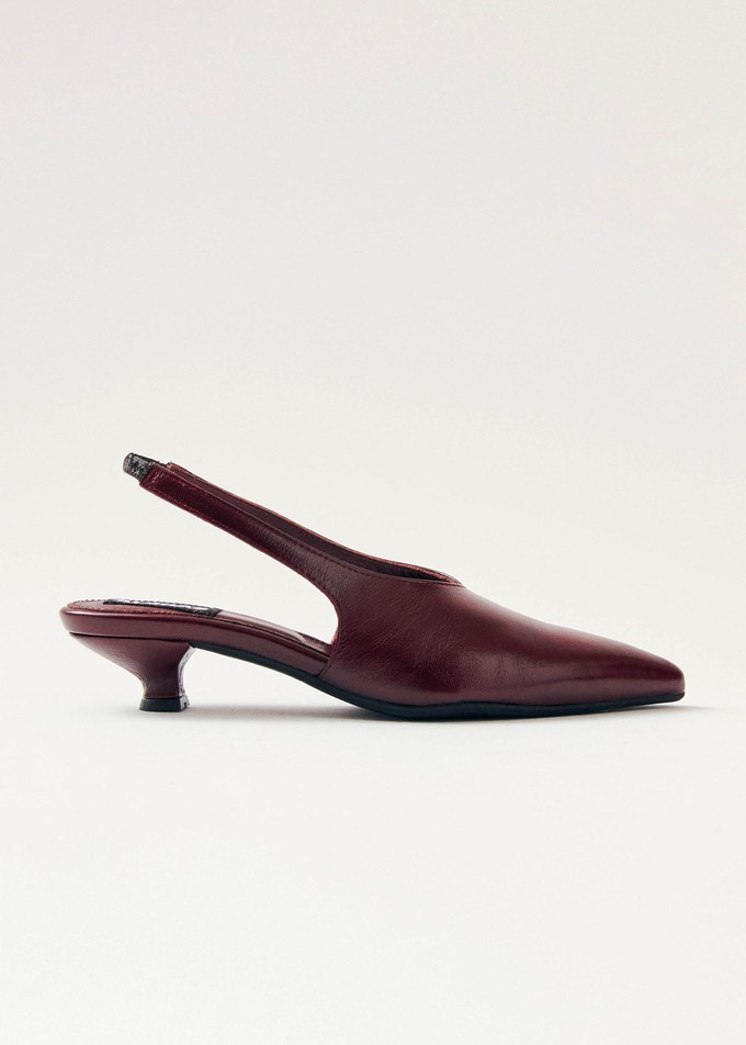 Eros Burgundy Leather Pumps from Alohas