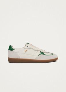 Tb.490 Rife Grain White Grass Green Leather Sneakers via Alohas