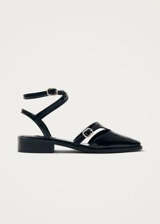 Aveline Black Leather Ballet Flats via Alohas