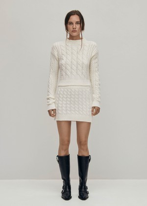 Blossom White Tricot Sweater from Alohas