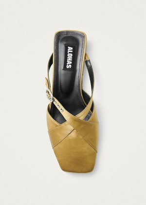 Adria Silky Gold Mules from Alohas