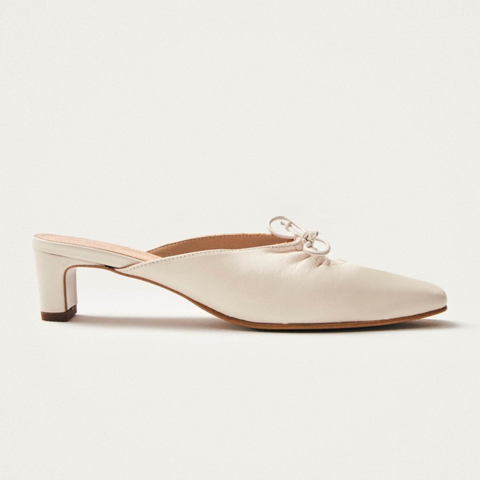 Amar Cream Leather Mules from Alohas