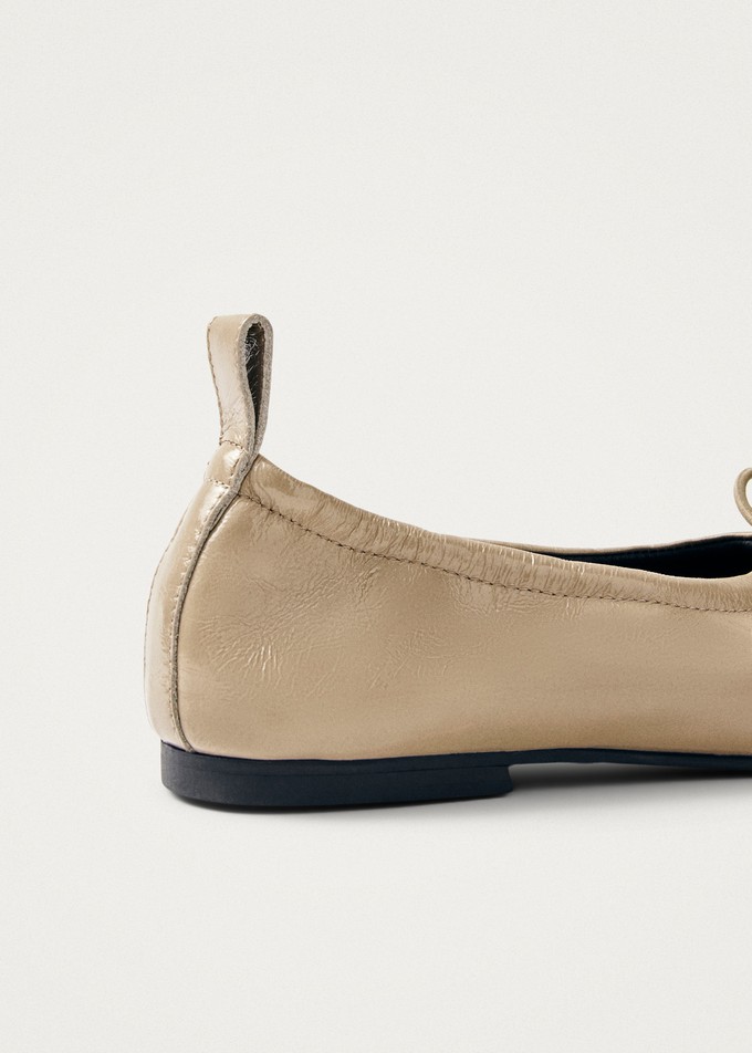 Rosalind Onix Beige Leather Ballet Flats from Alohas