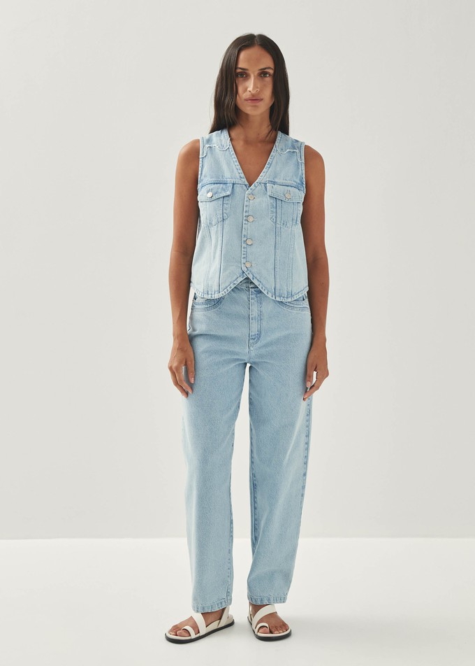 Lorenza Light Blue Denim Trousers from Alohas