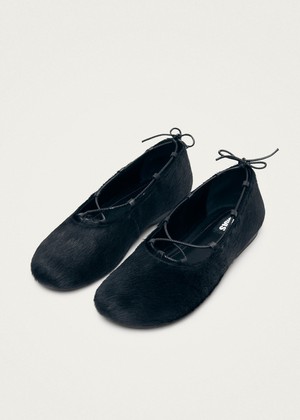 Hollis Soft Black Leather Ballet Flats from Alohas