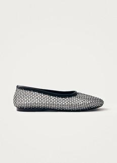 Lorain Mesh Glow Black Ballet Flats via Alohas