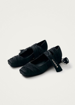 Volant Silky Black Ballet Flats from Alohas