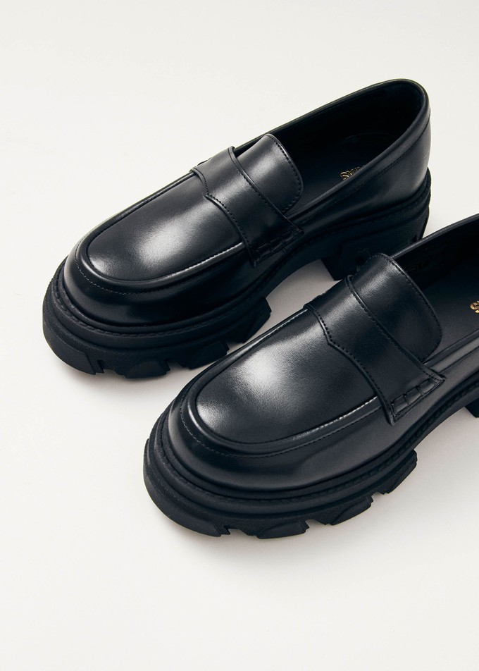 Trailblazer Black Leather Loafers from Alohas