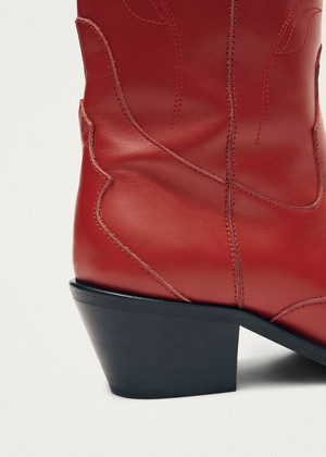 Liberty Red Leather Boots from Alohas