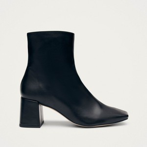 Watercolor Black Vegan Leather Ankle Boots from Alohas