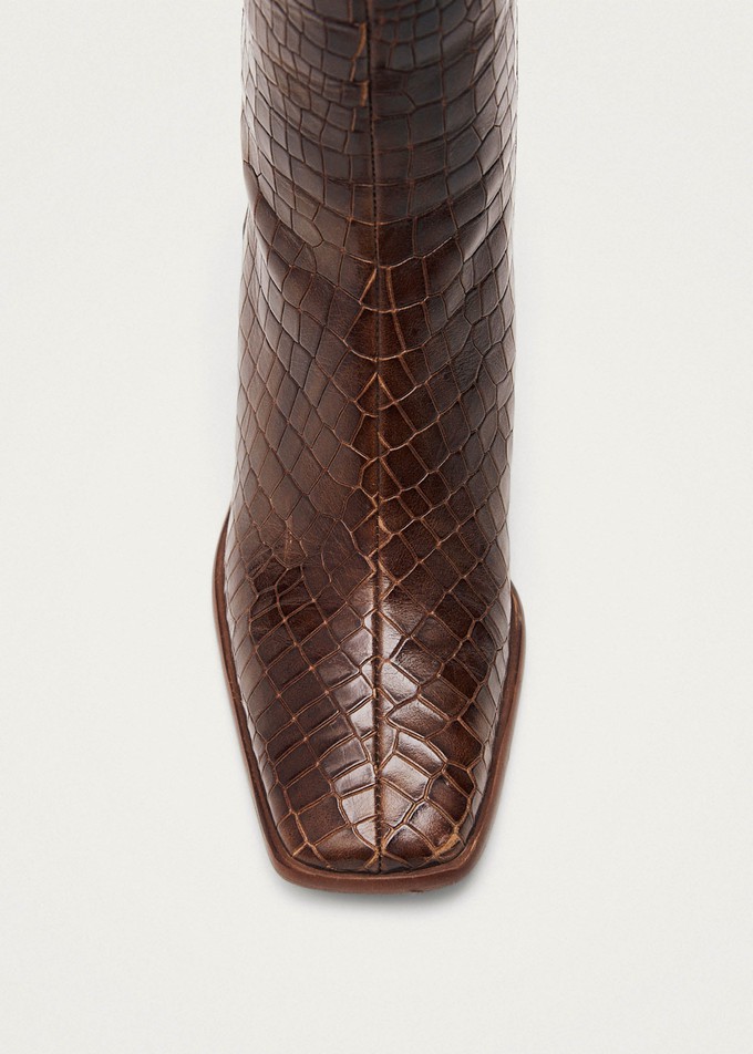 East Alli Brown Leather Boots from Alohas