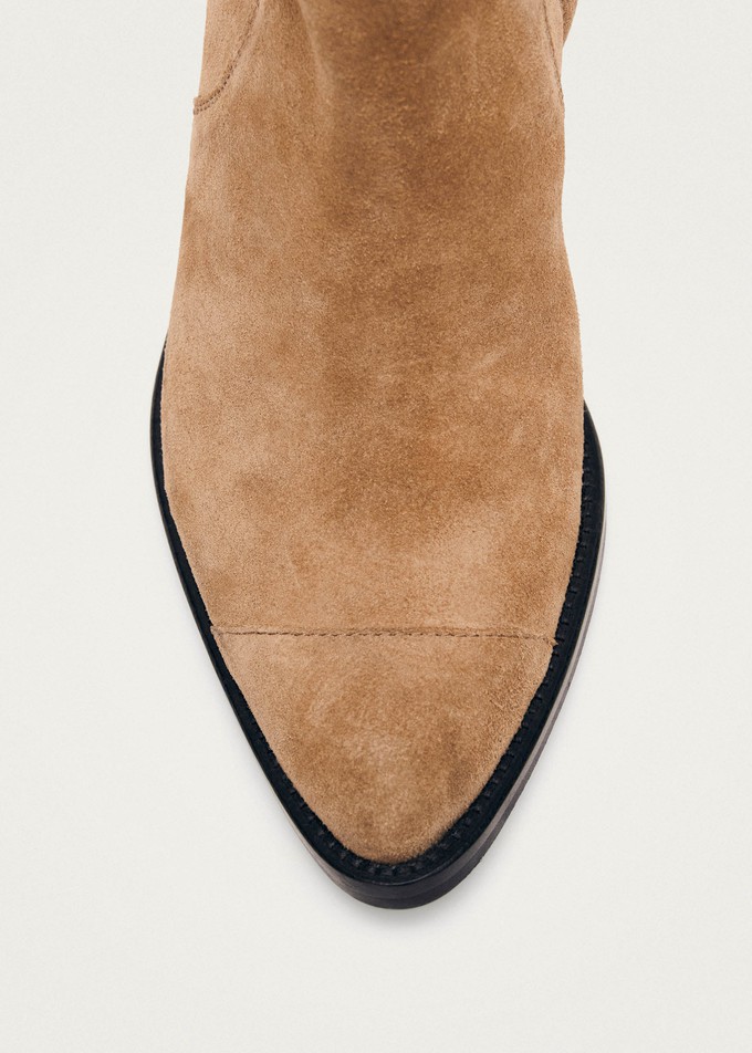 Austin Suede Tan Leather Ankle Boots from Alohas