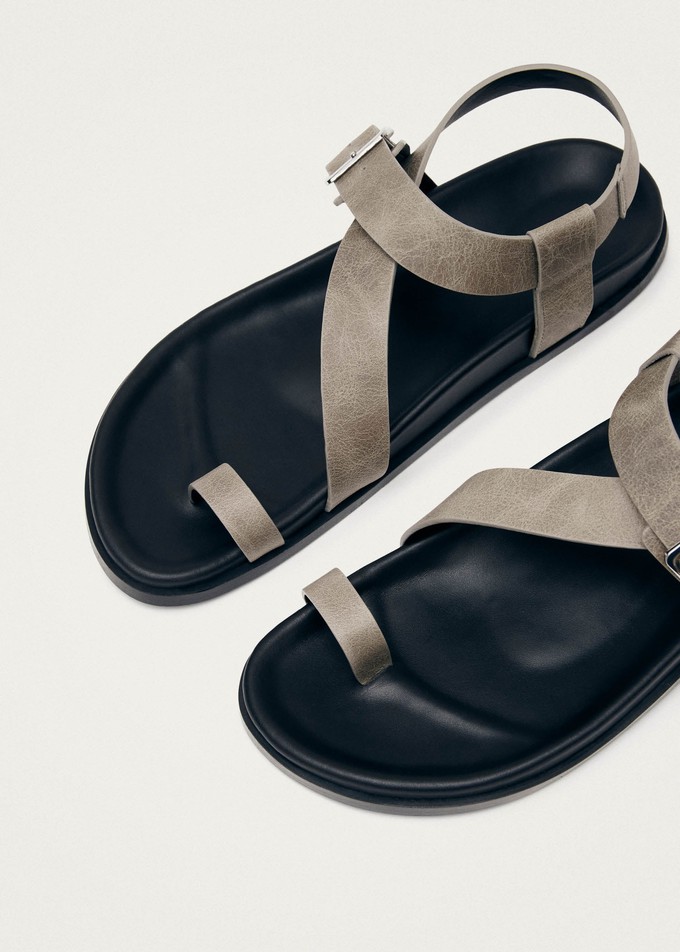 Siren Vintage Grey Leather Sandals from Alohas