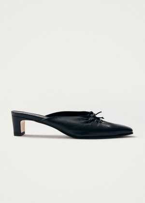 Amar Black Leather Mules from Alohas