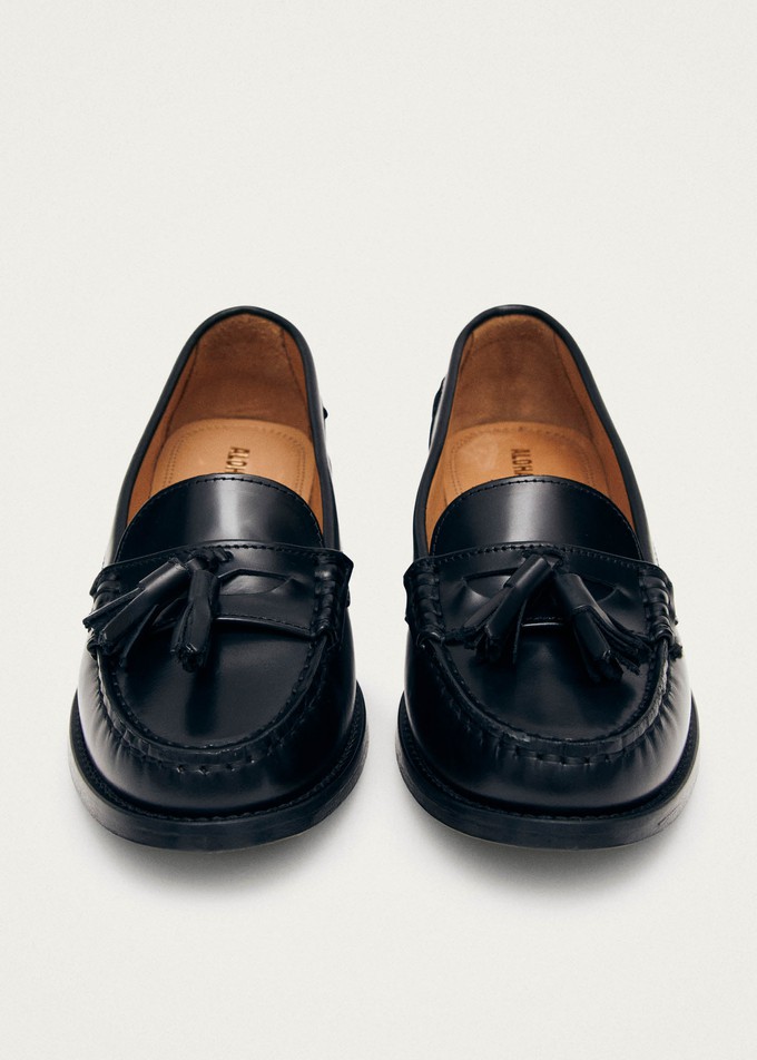 Terrane Black Leather Loafers from Alohas