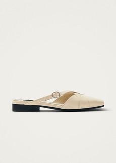 Adria Onix Cream Leather Mules via Alohas