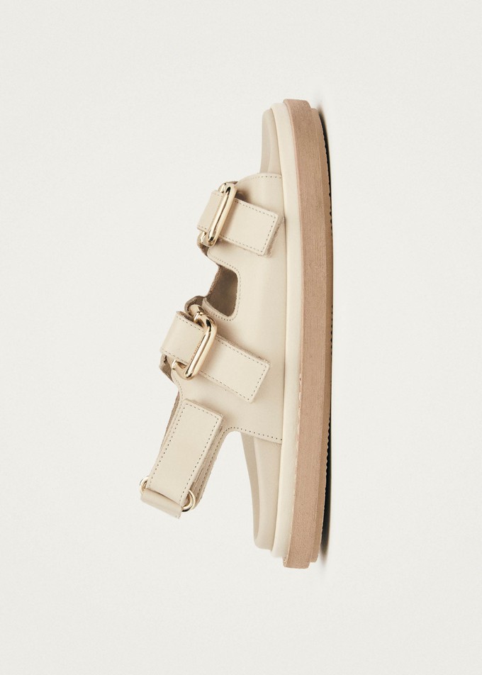 Harper Cream Leather Sandals from Alohas