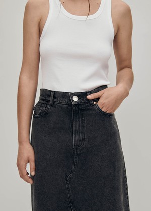 Mariana Black Denim Skirt from Alohas