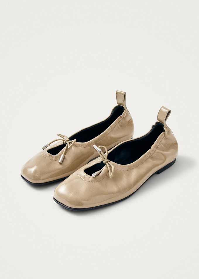 Rosalind Onix Beige Leather Ballet Flats from Alohas